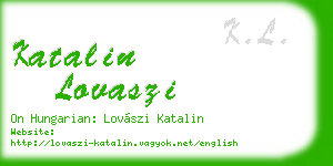 katalin lovaszi business card